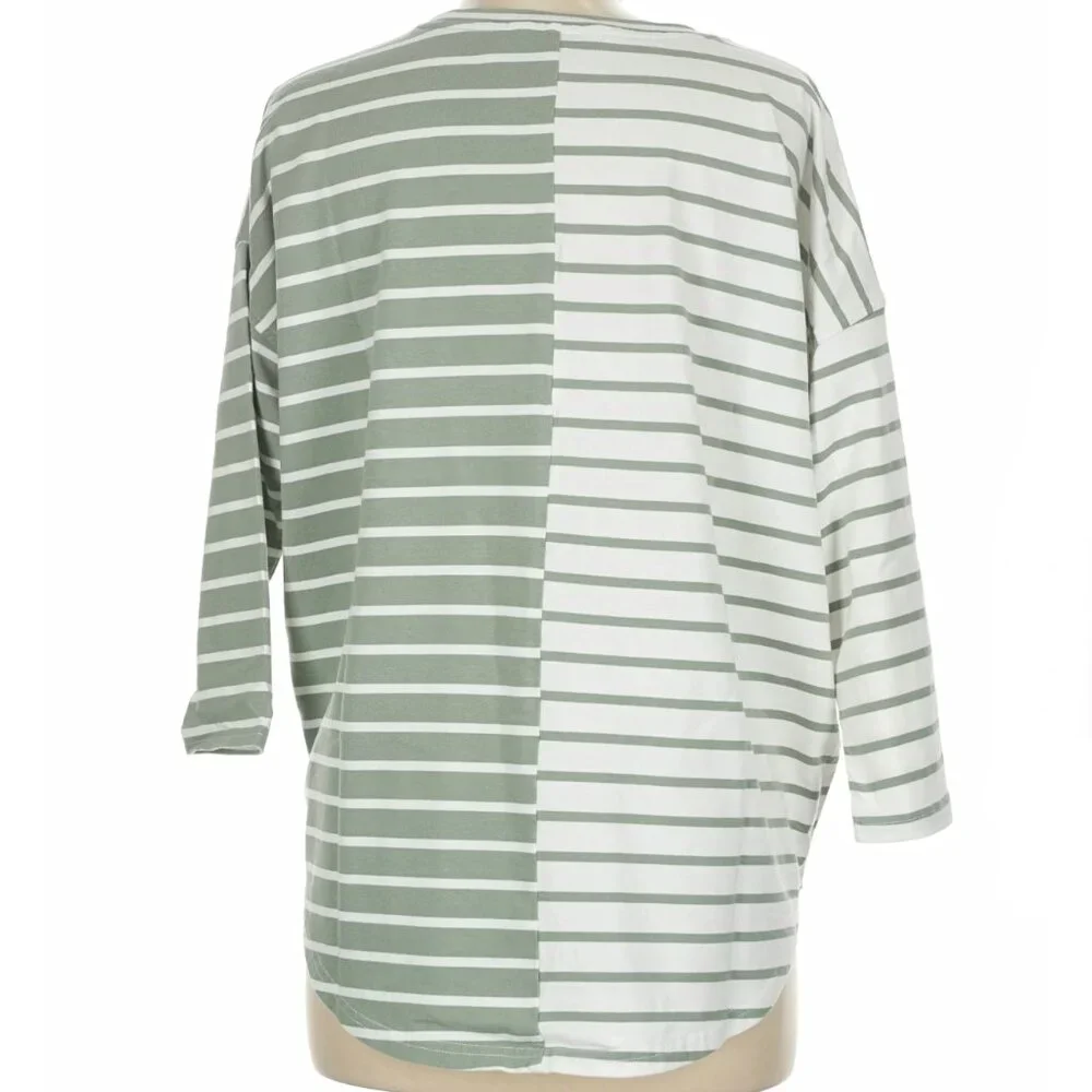 Vineyard Vines Striped Pullover Sweater Shirt XS Boat Neck Green Stripe - Picture 2 of 5